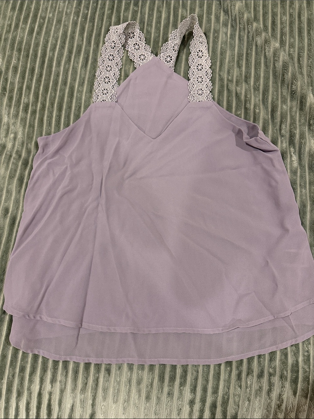 SHEIN Lavender Lace-Strap Camisole